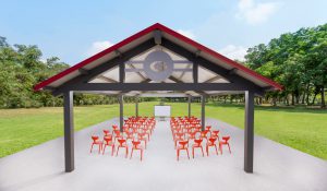 Rendering of outdoor classroom space.