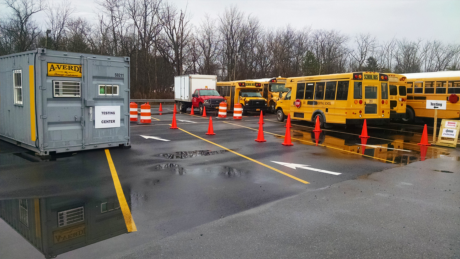 The location of the COVID-19 Testing Site at Guilderland Central School District. Located on 2 Dutchmen Lane behind the Maintenance Building.