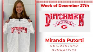 Miranda Putorti is the Dutchmen of the Week for Dec. 27, 2021