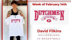 David Filkins (Junior Varsity Basketball) is the Dutchmen of the Week for Feb. 14, 2022