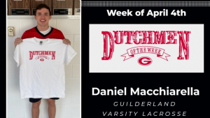 Varsity lacrosse player named Dutchment of the week