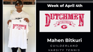 Varsity tennis player named Dutchmen of the week