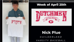 Varsity baseball player named Dutchman of the Week