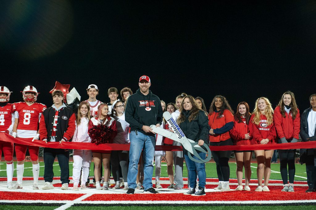 GHS ribbon cutting of new turf field.