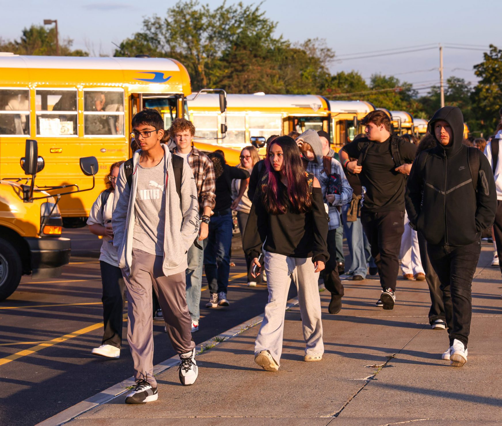 GHS students on the first day.