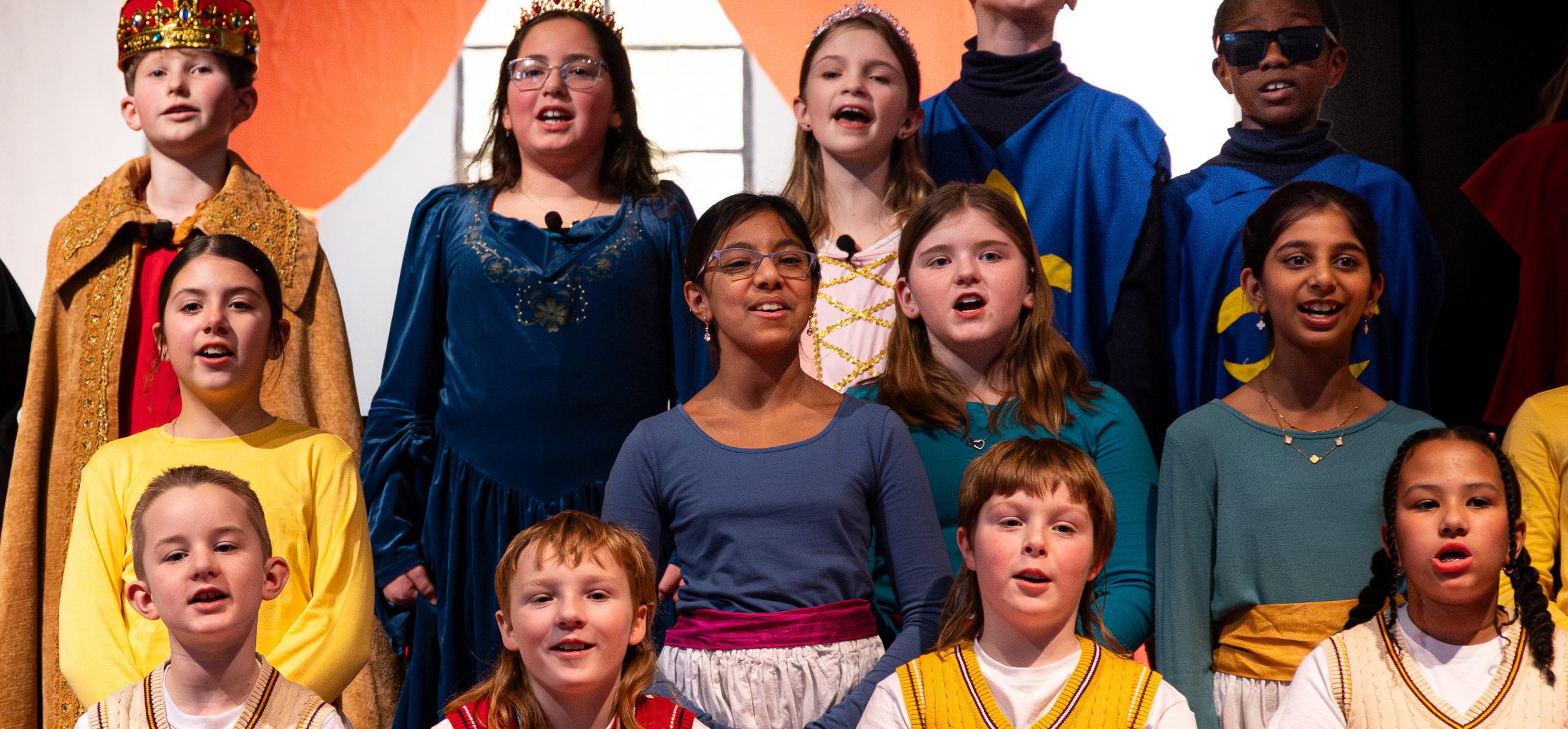 PBES students singing in the musical.