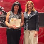 Photo of Retiree Elizabeth O'Brien and Principal Beth Bini
