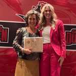 Photo of Retiree Christine White and Principal Jacqulyn Dignum