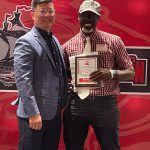 Picture of Director of Transportation Inho Suh and Retiree Robert Rowe