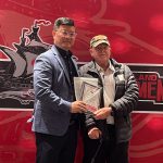 Photo of Transportation Director Inho Suh and Retiree Franklin Owen Whitfield