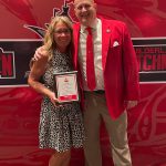 Photo of Retiree Lisa Peck and Assistant Superintendent for Human Resources Regan Johnson